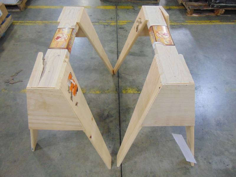 lot 13 image: BURRO BRAND 21-in W x 29-in H Wood Saw Horse (1000-lbs Capacity) PL16L - 2 Total