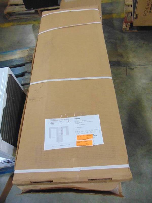 lot 28 image: Easy Track 8-ft x 7-ft White Wood Closet Kit OK7272