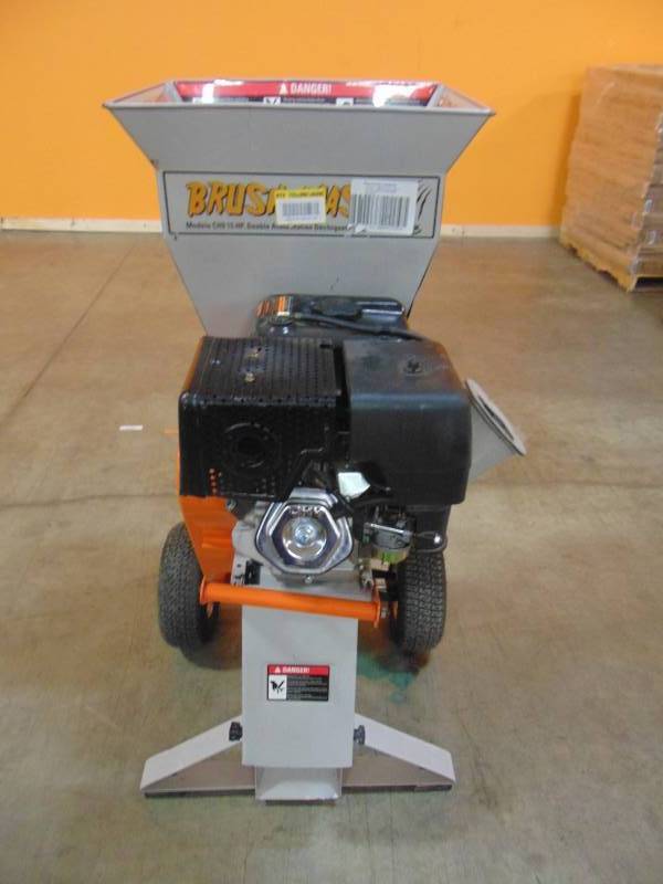 lot 87 image: Brush Master 5 in. 15 HP Gas Powered Commercial Duty 420 cc Chromium Feed with Electric Start Wood Chipper Shredder CH9M17