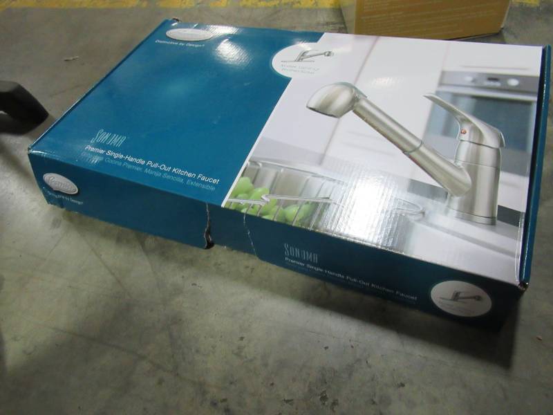 lot 204 image: Premier Lead-Free Sonoma Pull-Out Kitchen Faucet, Brushed Nickel, 120161LF