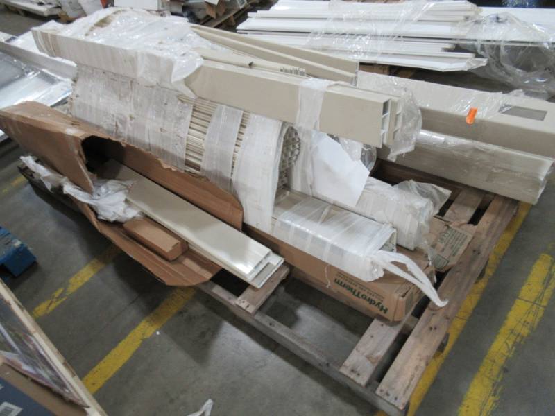 lot 235 image: Vinyl Fence Panel Kits, Post Sleeves and More in Sand.