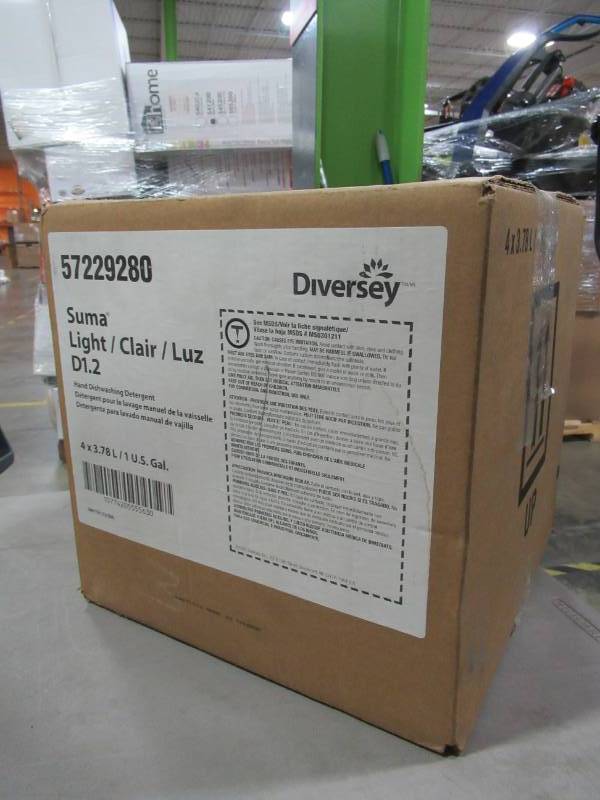 lot 280 image: 1 (case of 4) Johnson Diversey Suma Light D1.2 Hand Dishwashing Detergent - 1 Gal Containers