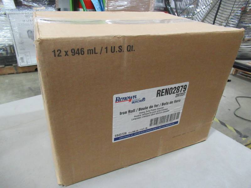 lot 345 image: 1 Case (12-Pack) of Renown REN02879 Iron Ball Heavy-Duty Power Cleaner in 1 Qt Bottles