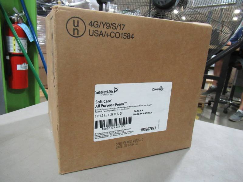 lot 365 image: 1 Case (6 Pack) of Diversey 100907877 Soft Care General All Purpose Foaming Hand Soap. 1.3 Liter Bottles.