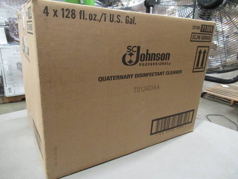 lot 373 image: 1 Case (4 Pack) SC Johnson Professional 1 Gal. Quaternary Disinfectant Cleaner 680068.