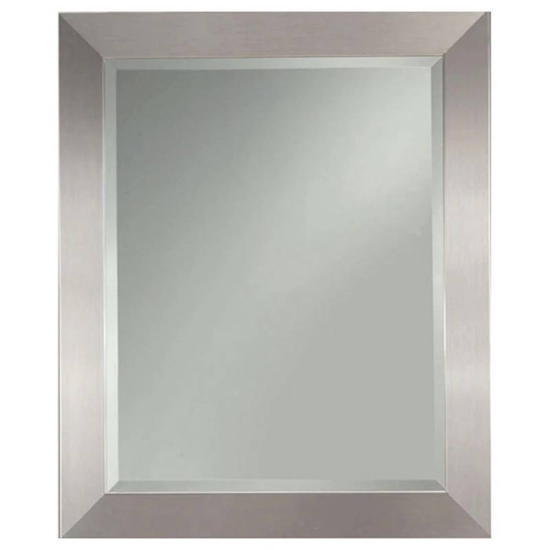 lot 206 image: allen  roth Silver Leaf Beveled Wall Mirror 72463