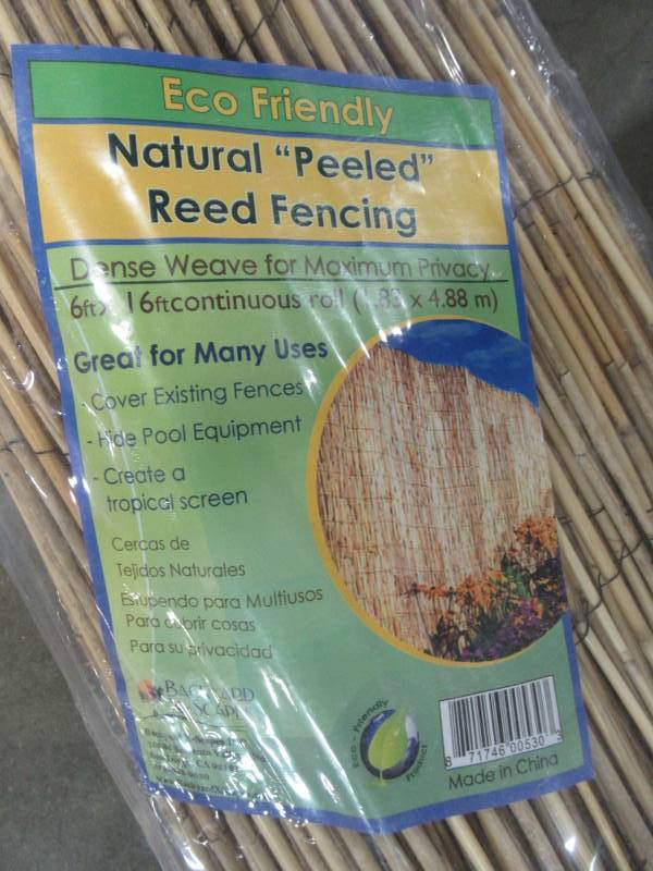 Backyard X Scapes Actual 16 Ft X 6 Ft Natural Peeled Reed