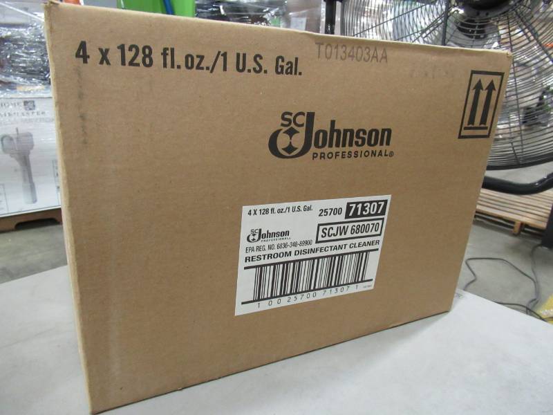 lot 285 image: 1 Case (4-Pack) SC Johnson 680070 Professional 1 Gal. Concentrated Restroom Disinfectant Cleaner