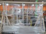 lot 384 image: VERY LARGE RETAIL SIGNAGE DISPLAY WITH LIGHT BOX IN WHITE. In nice condition.