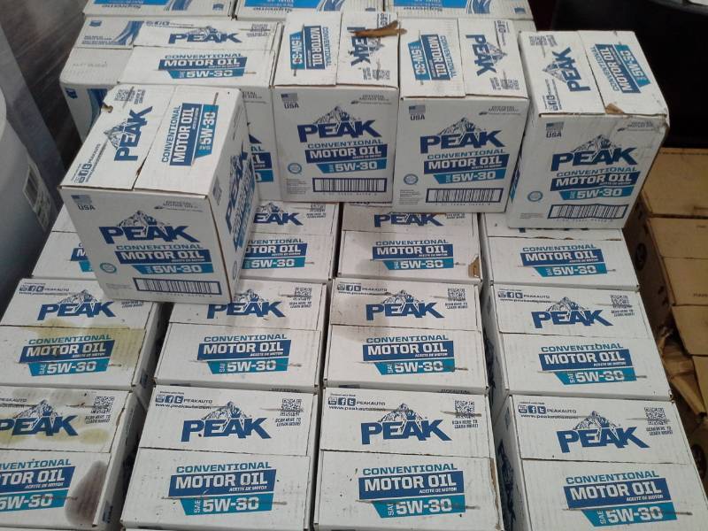 lot 91 image: 15 Cases of Peak Conventional Motor Oil 5W-30 1-qt. Bottles