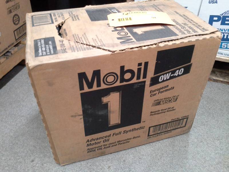 lot 94 image: 1 Case of Mobil 1 European Car formula Motor Oil 0W-40 5-qt. Bottles