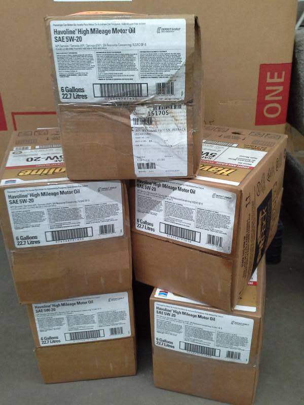 lot 137 image: 5 Cases of Havoline High Mileage Motor Oil 5W-20 6-Gallon Bottles