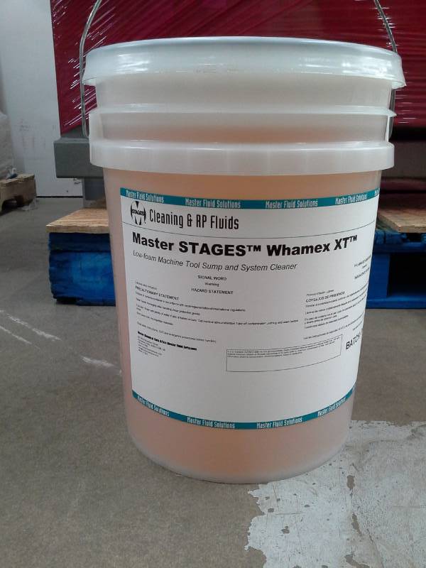 lot 157 image: 1 Bucket of Master Fluid Solutions Whamex XT Low Foam Machine Tool Sump and System Cleaner 5-Gallon