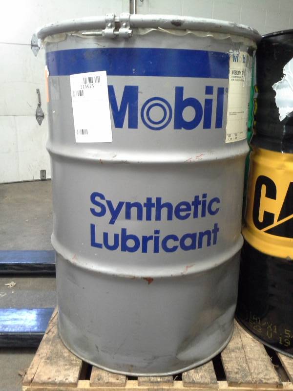lot 66 image: 1 Drum of Mobil Lithium Complex Semi-Fluid Synthetic Grease 358-lbs.