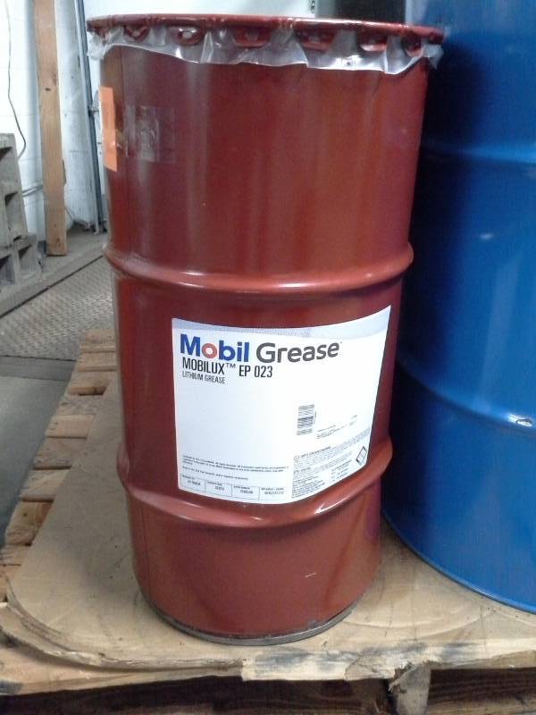 lot 75 image: 1 Keg of Mobil Grease Mobilux EP 023 Lithium Grease 121-lbs.
