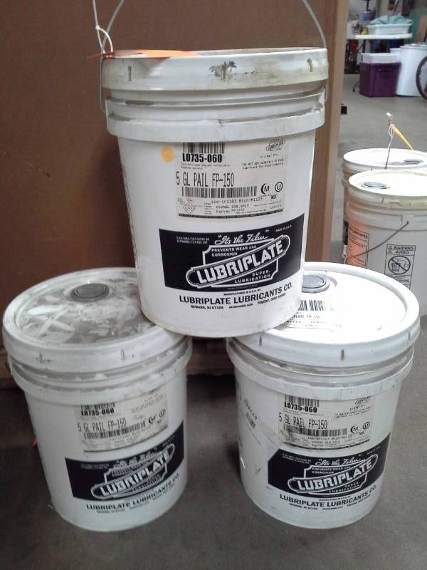 lot 178 image: 3 Pails of Lubriplate FP-150 Lubricant 5-Gallon