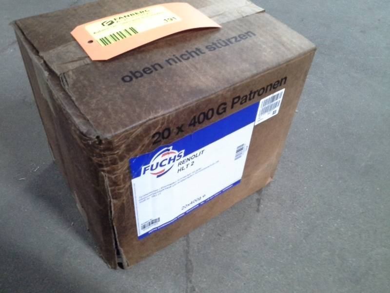 lot 191 image: 1 Case of Fuchs Renolit HLT 2 400-g. Tubes