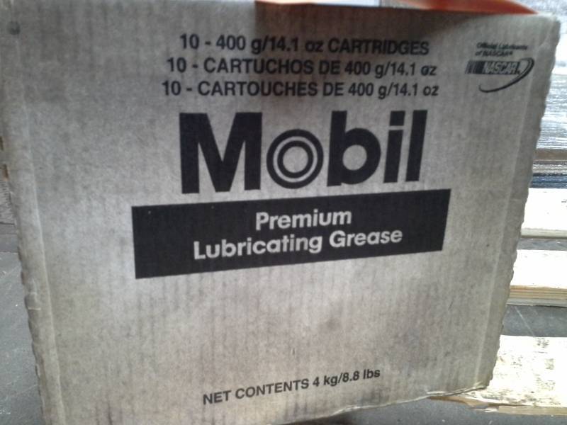 lot 199 image: 1 Case of Mobil Premium Lubricating Grease 14.1-oz. Cartridges