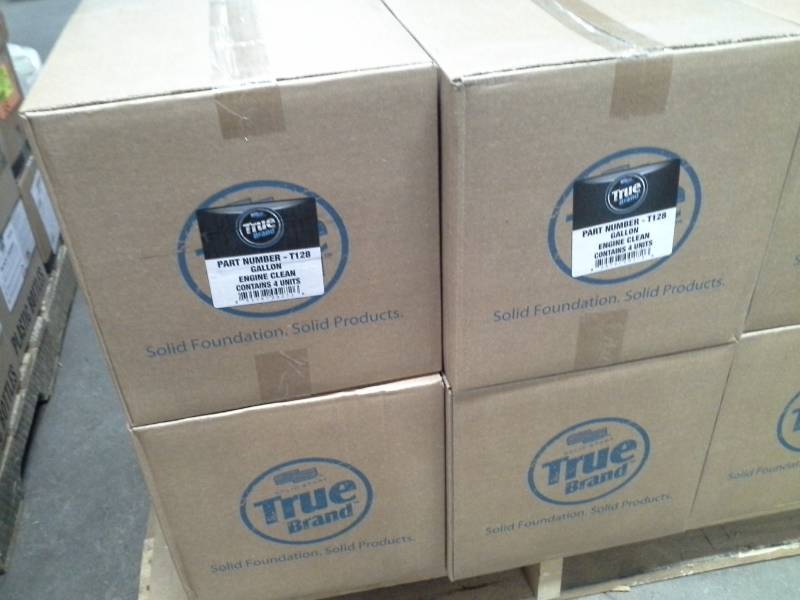 lot 218 image: 4 Cases of SS True Brand Engine Clean T128 1-Gallon Bottles
