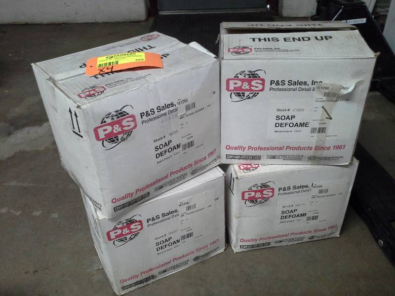 lot 225 image: 4 Cases of P&S Soap Defoamer 1-Gallon Bottles
