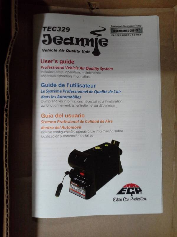 lot 366 image: 1 Case of Technicians Choice TEC329 Jeannie Vehicle Air Quality Unit