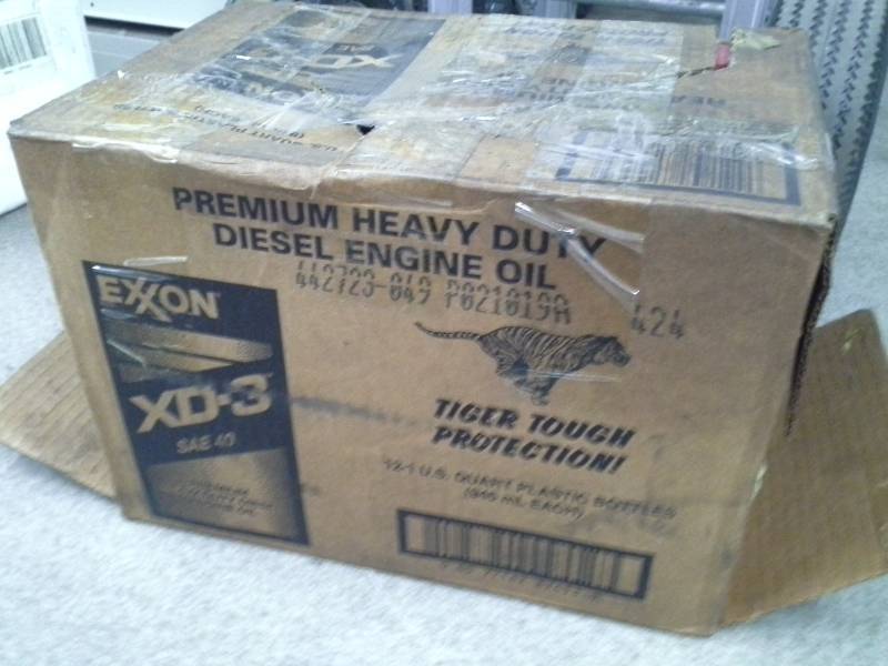 lot 308 image: One Case of Exxon Premium Heavy Duty Diesel Engine Oil SAE 40