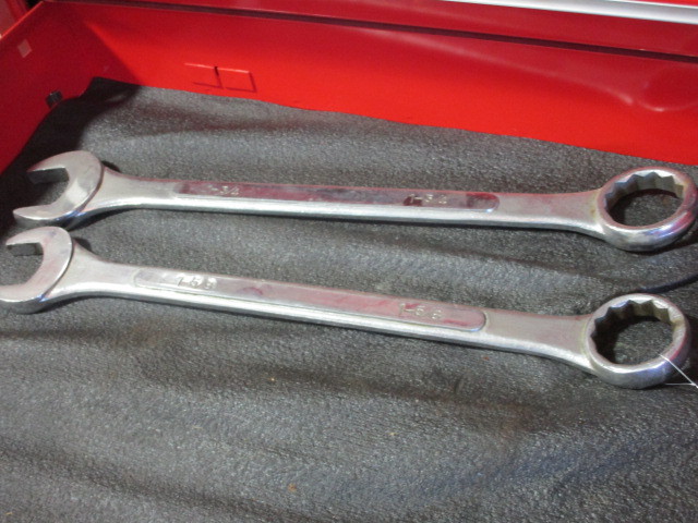 lot 299 image: 2 JUMBO OPEN AND CLOSED END STANDARD WRENCHES