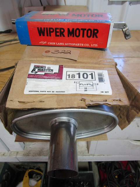 lot 322 image: NEW WIPER MOTOR AND NEW SOUNDMASTER MUFFLER