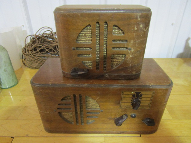 lot 341 image: VINTAGE INTERCOM SYSTEM IN WOODEN HOUSING