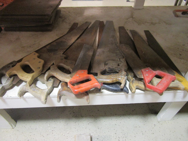 lot 408 image: OLD HAND SAWS