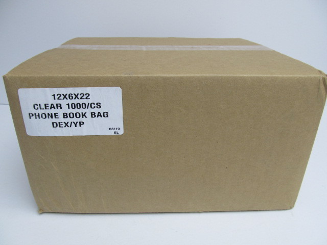 lot 61 image: Brand New Case of 1000 Handled Phone bookT-shirt Bags