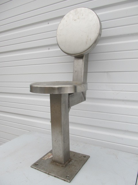 lot 78 image: Original Heavy Solid Steel Prison Stool Chair