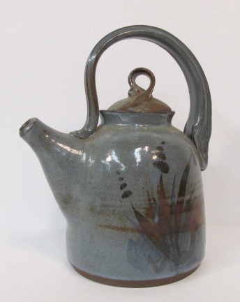 lot 91 image: Signed Vintage Mid Century Stoneware Teapot