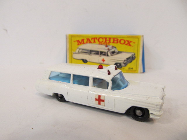 lot 95 image: Original Vintage MATCHBOX Cadillac Ambulance wBox