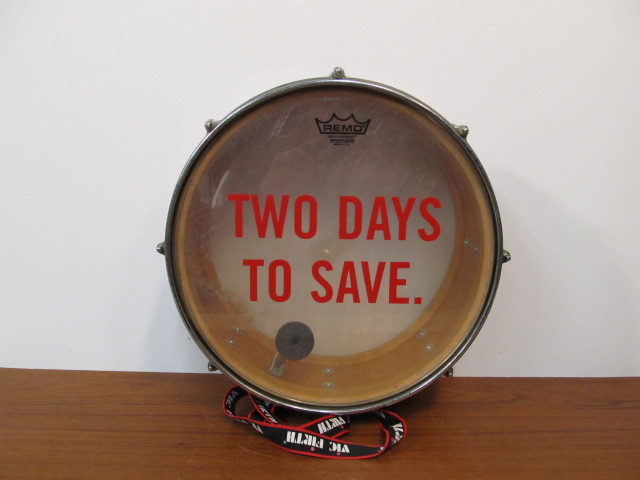 lot 119 image: Vintage REMO Snare Drum Two Days To Save 