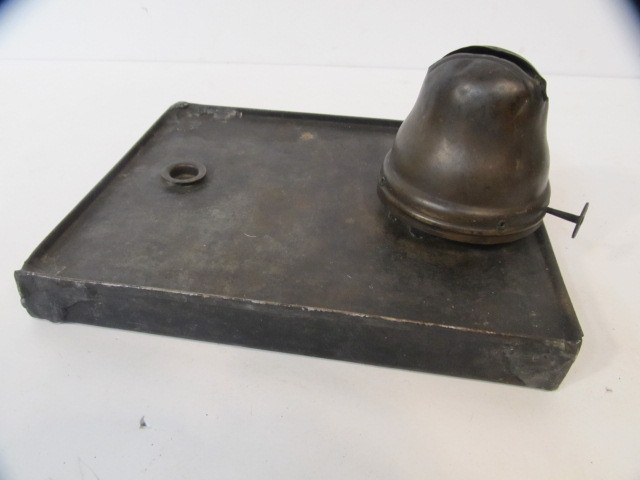 lot 222 image: Antique MILLER COMPANY Oil Lamp wFlat Base
