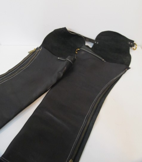 lot 229 image: Vintage Leather Motorcycle Chaps