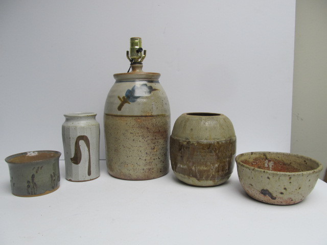 lot 243 image: Group of Vintage Stoneware Art Pottery 