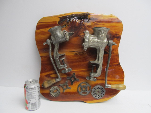 lot 248 image: Vintage GRISWOLD with LF&ampC Grinder Wall Display Plaque