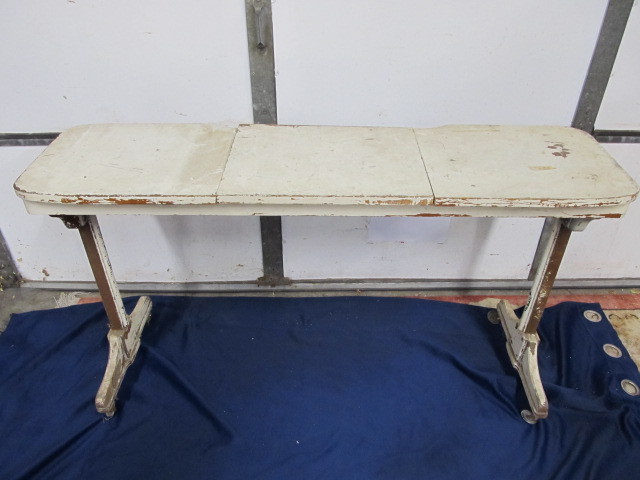 lot 257 image: Antique Rolling Medical Hospital Table wWriting Desk by The Hill-Rom Company