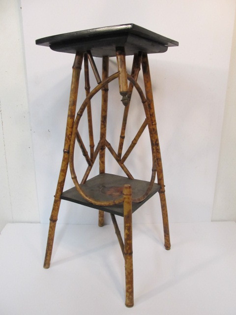 lot 164 image: Vintage 1930s Bamboo Plant Stand Table