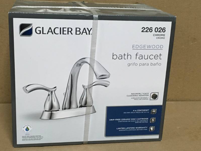 lot 16 image: Glacier Bay Edgewood Bath Faucet New