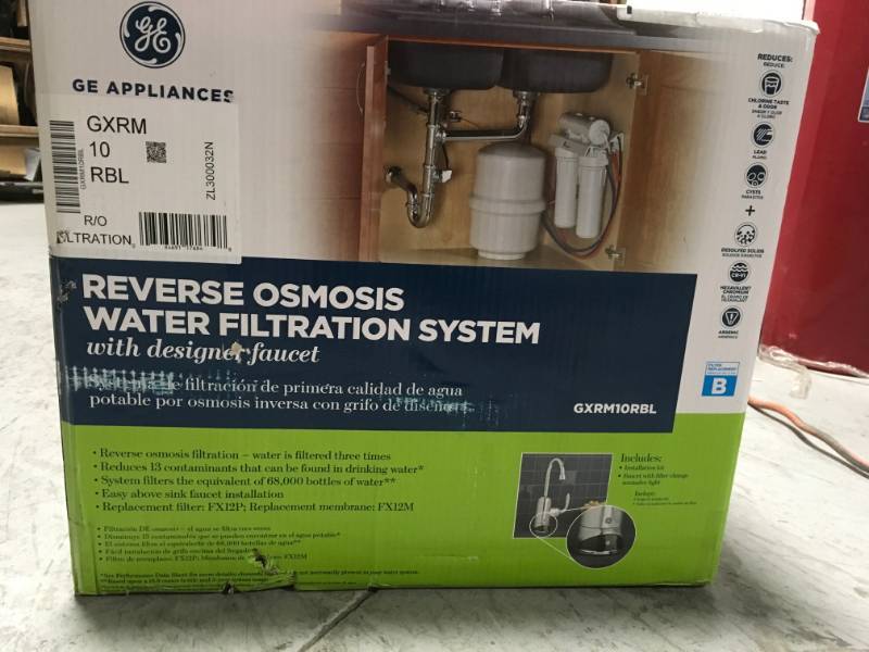 lot 29 image: GE Under Sink Reverse Osmosis Water Filtration System not used