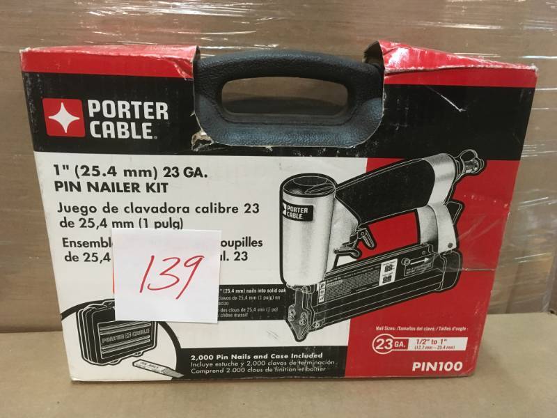 PORTER-CABLE PIN100 1/2-Inch to 1-Inch 23-Gauge Pin Nailer 