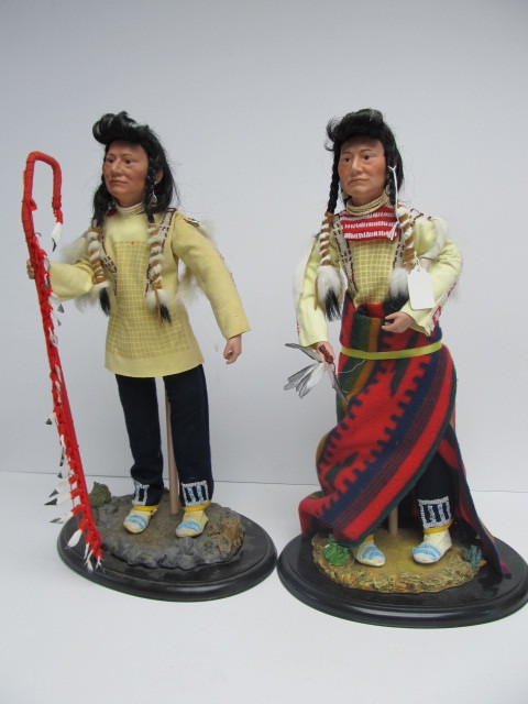 lot 16 image: Pair of 20 Native American Figures