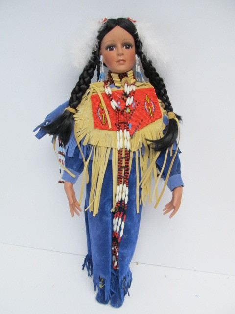 lot 47 image: Large 25 Limited Edition Hand Numbered TIMELESS COLLECTION Native American Doll #6