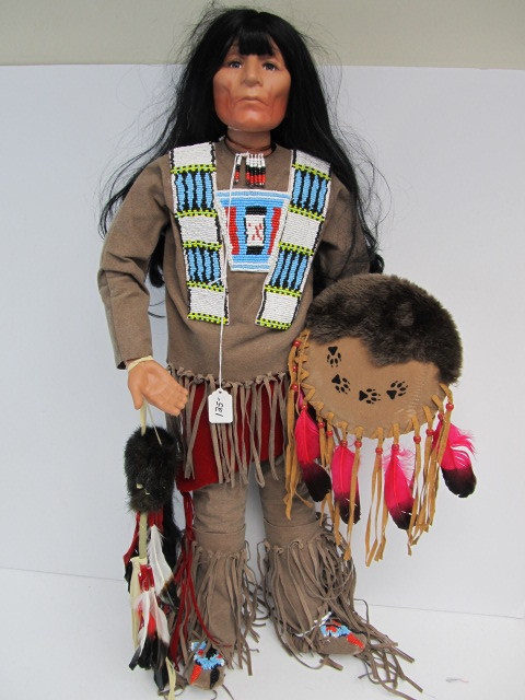 lot 56 image: Large 32 Limited Edition Hand Numbered TIMELESS COLLECTION Native American Doll #13