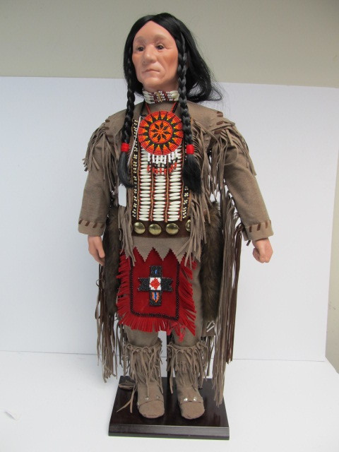 lot 58 image: Large 33 Limited Edition Hand Numbered TIMELESS COLLECTION Native American Doll #14