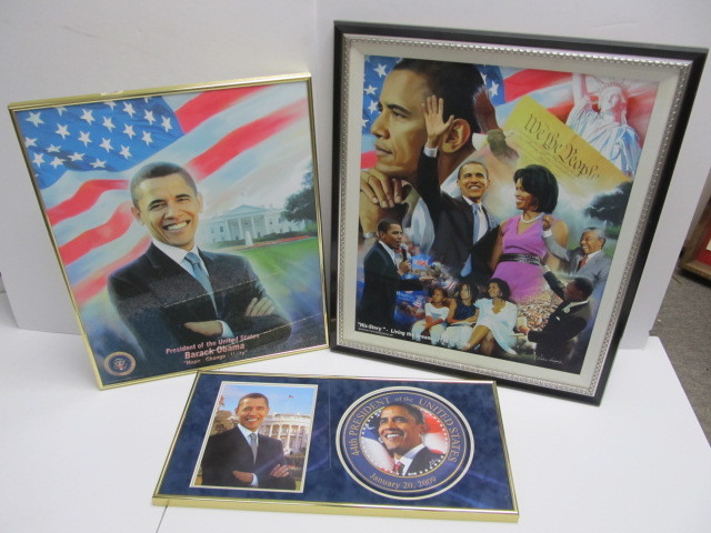 lot 82 image: President BARACK OBAMA Framed Prints & Wall Display