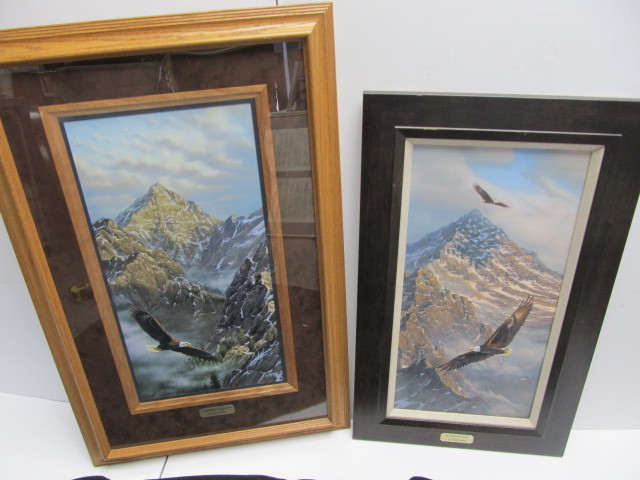 lot 88 image: Framed Libertys Flight and On Freedoms Wing Prints by Rick Kelley